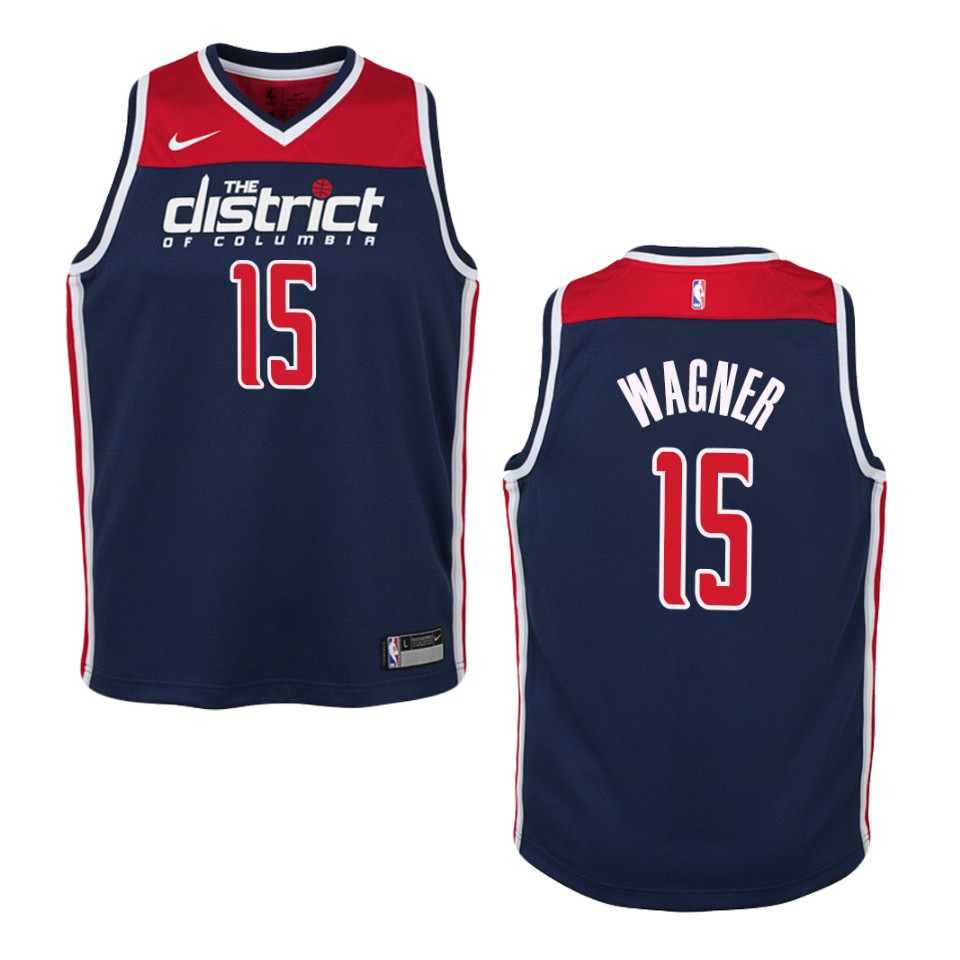 Youth Washington Wizards #15 Moritz Wagner Statement Swingman Basketball Jersey - Navy