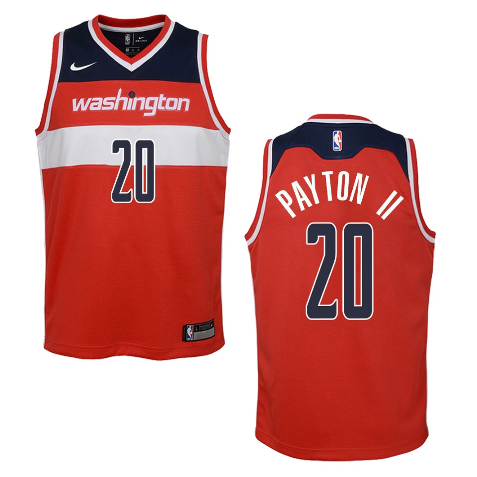 Youth Washington Wizards #20 Gary Payton Ii Icon Swingman Basketball Jersey - Red