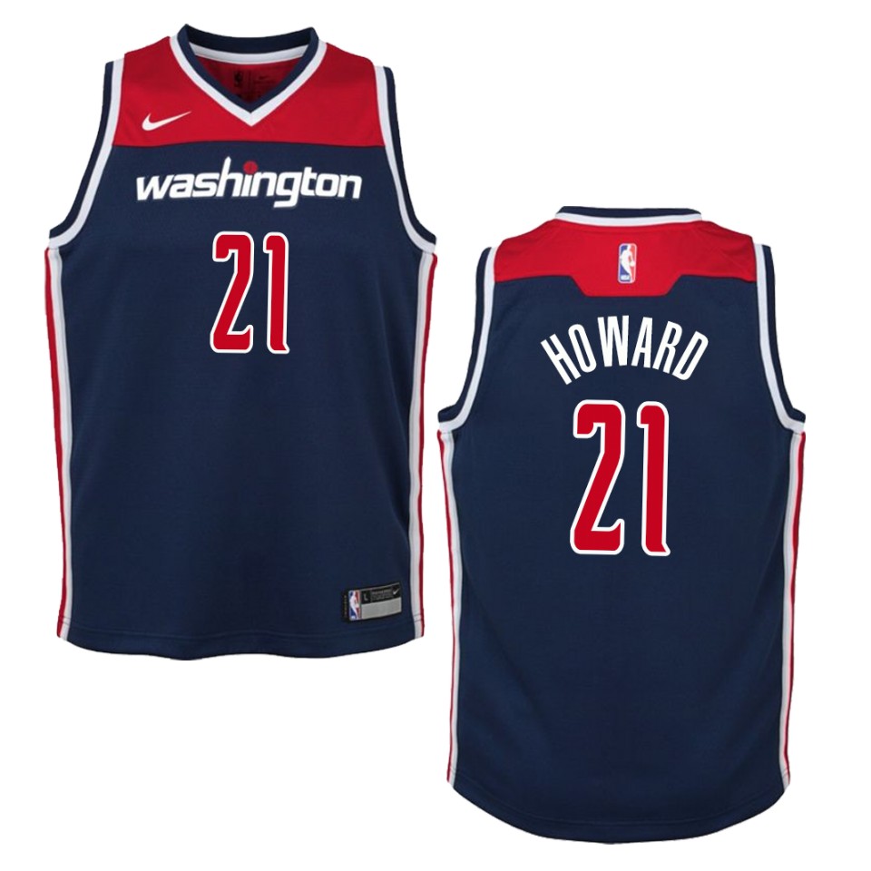 Youth Washington Wizards #21 Dwight Howard Statement Swingman Basketball Jersey - Navy