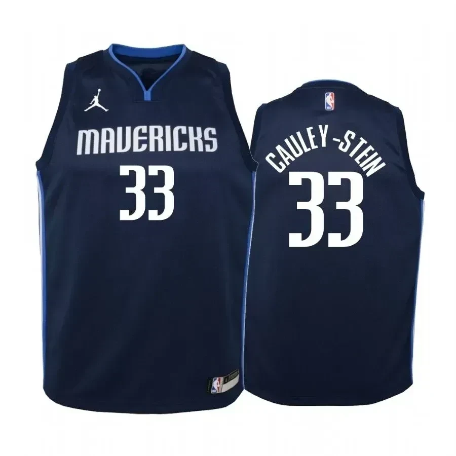 Youth Willie Cauley-stein Dallas Mavericks Navy Statet Basketball Jersey Jumpman - JS843 