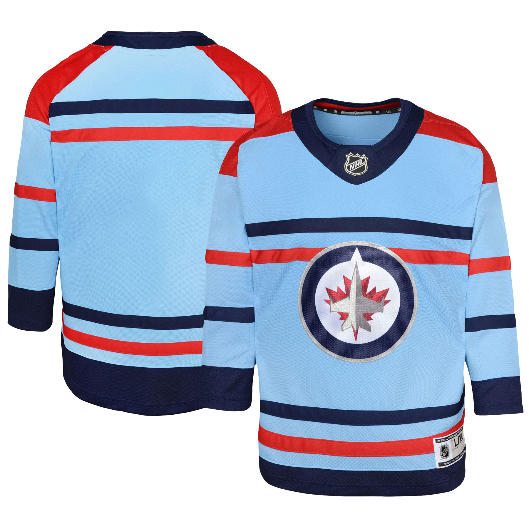 Youth Winnipeg Jets Light Blue Anniversary Premier Hockey Jersey - JS175 