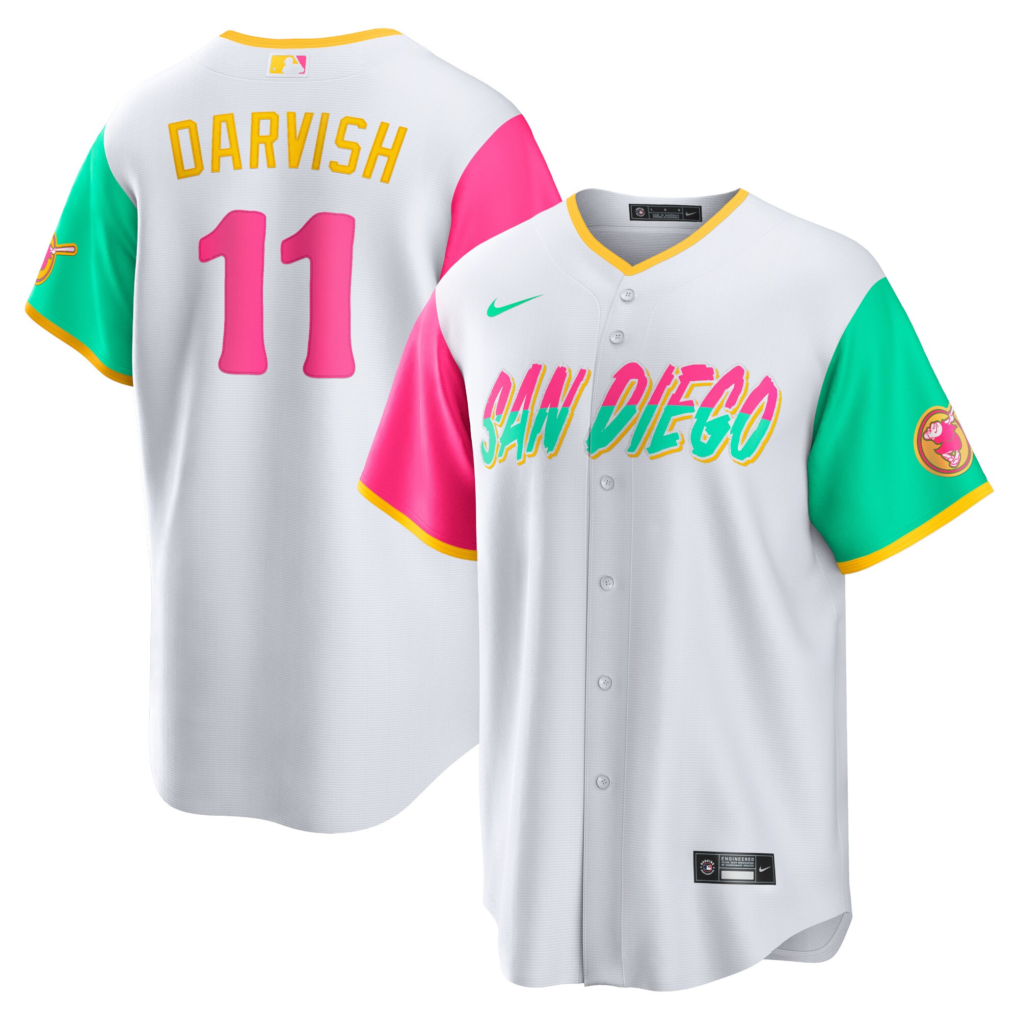 Yu Darvish San Diego Padres City Connect Replica Player Baseball Jersey - White