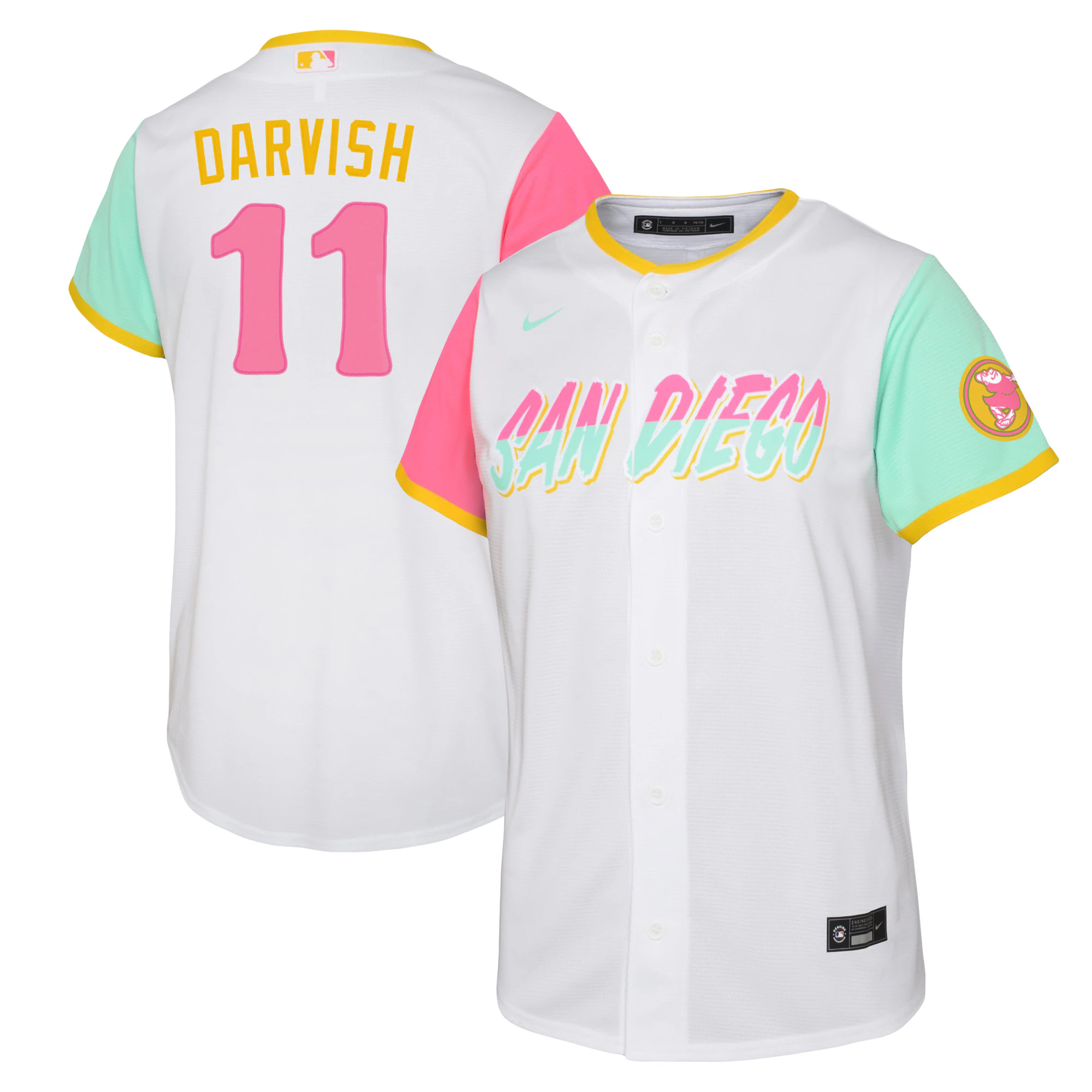 Yu Darvish San Diego Padres Youth 2022 City Connect Replica Player Baseball Jersey - White