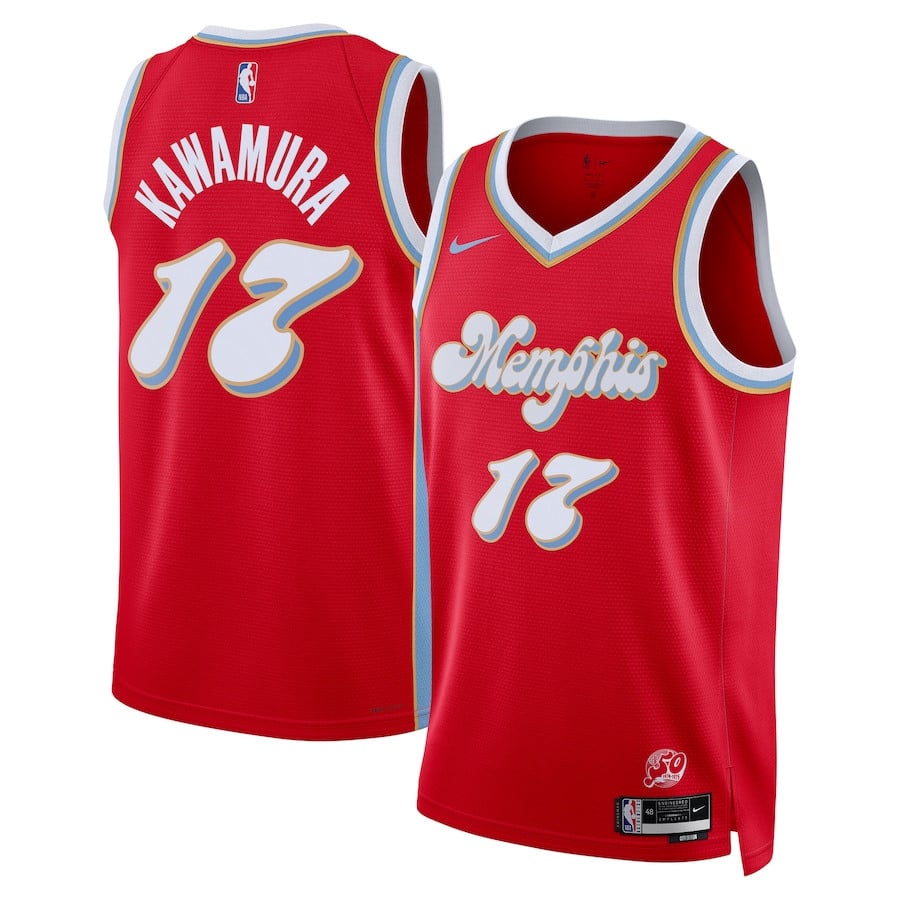 Yuki Kawamura 17 Memphis Grizzlies Unisex 2024/25 Swingman Player Basketball Jersey - City Edition - Red - JS215 
