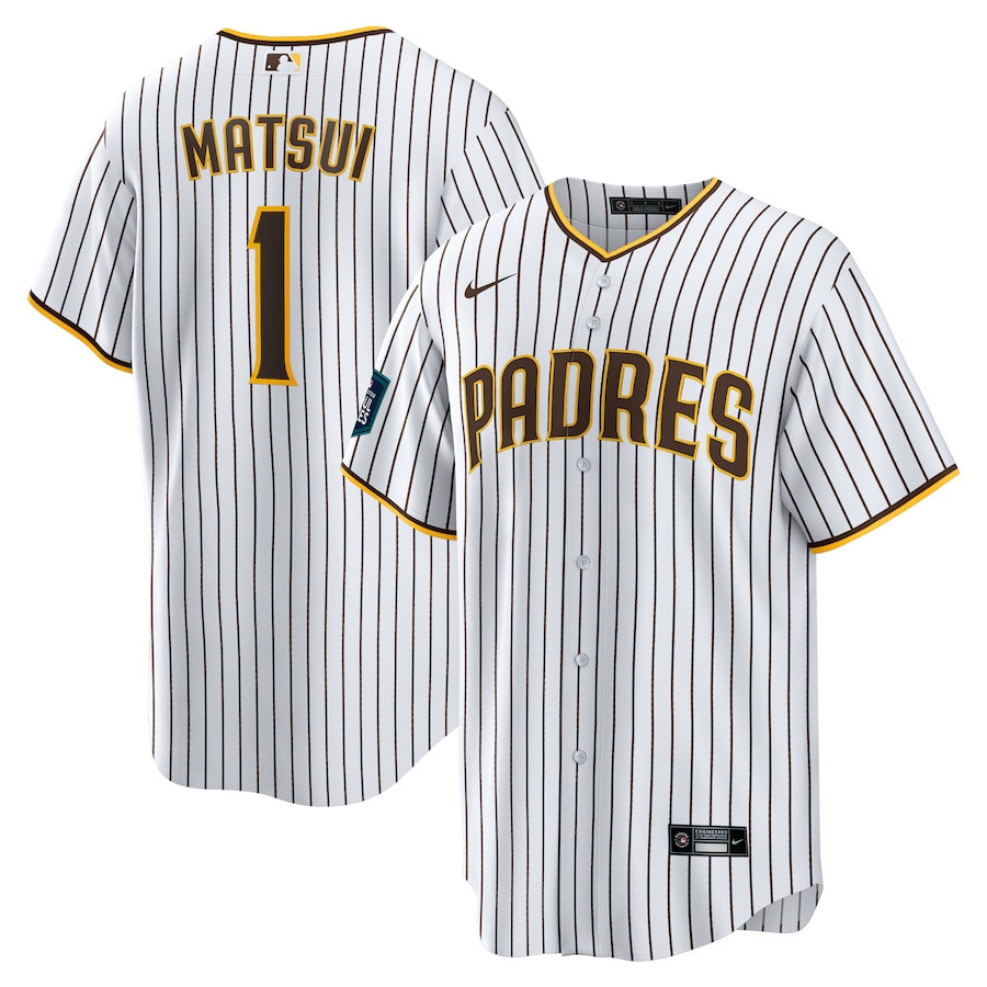 Yuki Matsui 1 San Diego Padres 2024 MLB World Tour Seoul Series Home Player Men Baseball Jersey - White 