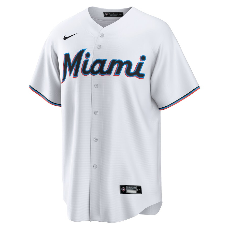 Alternative view of Yuli Gurriel 10 Miami Marlins Men Baseball Jersey - White 