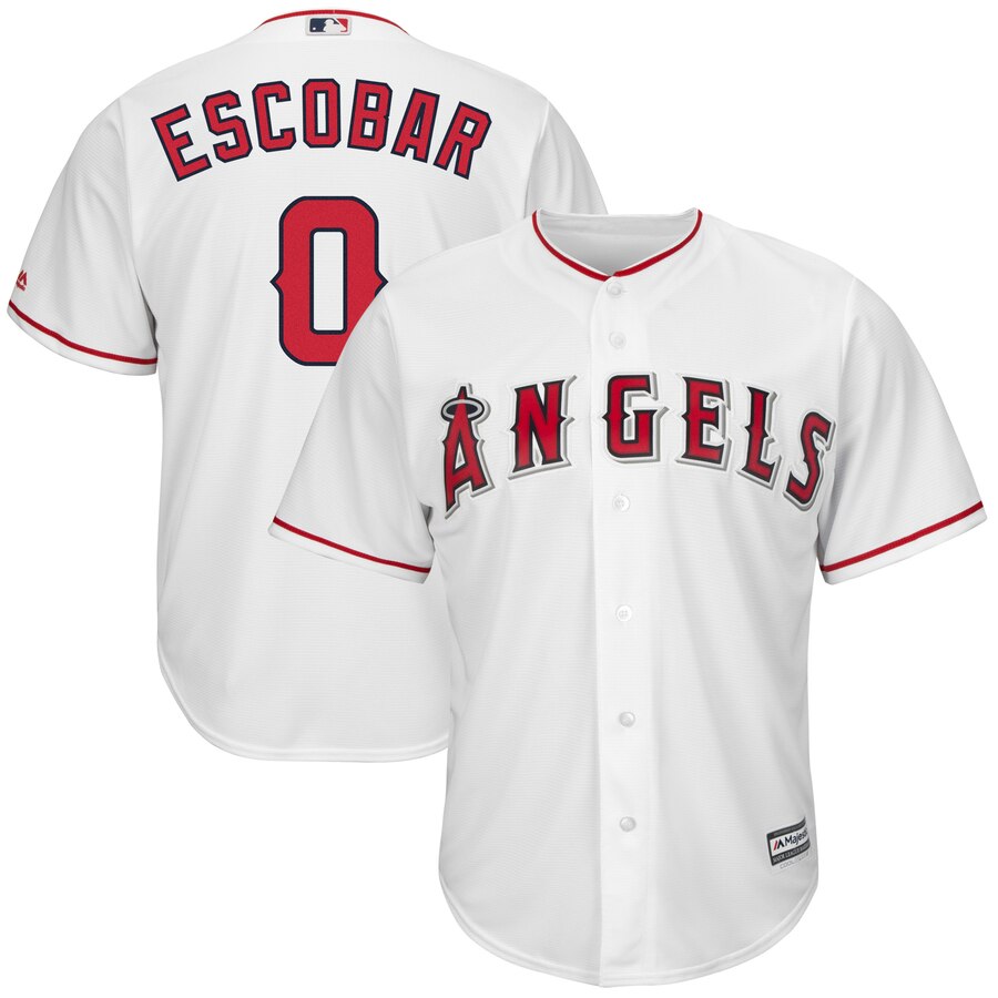 Yunel Escobar Los Angeles Angels Majestic Home Official Cool Base Replica Player Baseball Jersey - White