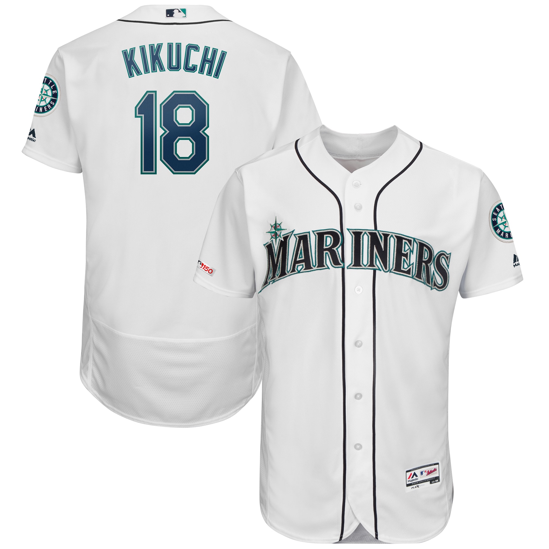 Yusei Kikuchi Seattle Mariners Majestic Flex Base Authentic Collection Player Baseball Jersey - White