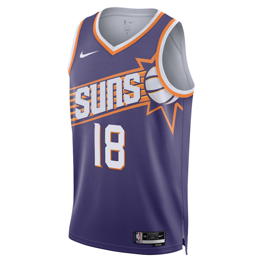 Alternative view of Yuta Watanabe 18 Phoenix Suns 2023/24 Swingman Basketball Jersey - Icon Edition - Purple - JS572 