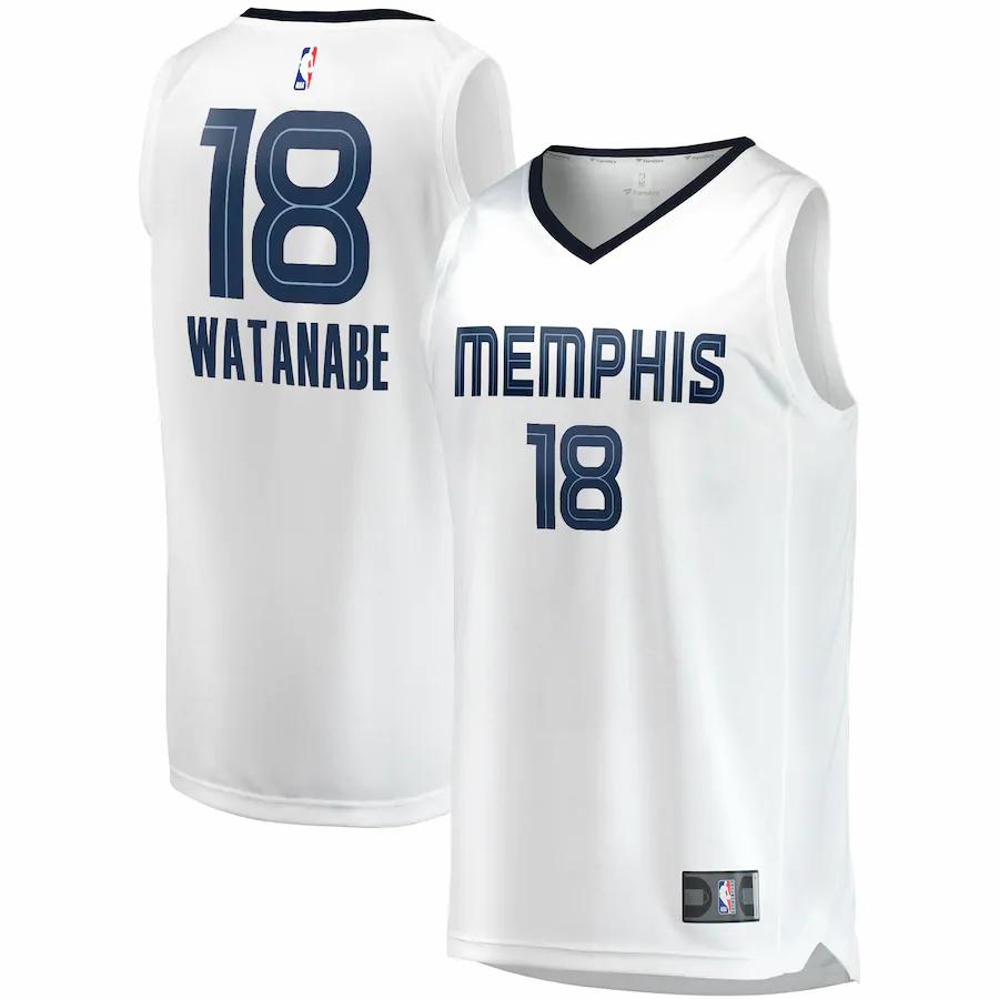 Yuta Watanabe Memphis Grizzlies Fanatics Branded Fast Break Player Basketball Jersey White - Association Edition