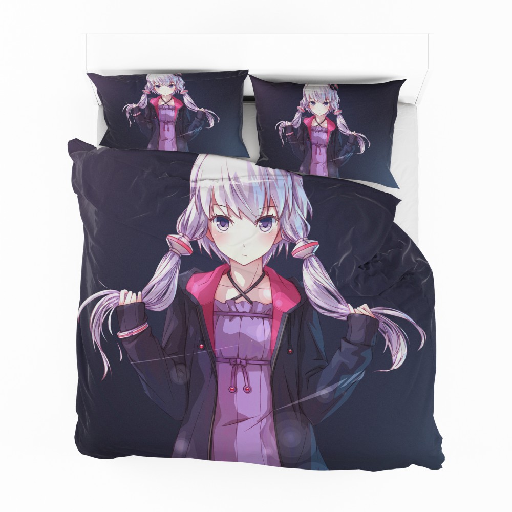 Alternative view of Yuzuki Yukari Vovaloid Anime Girl Bedding Set - Custom Bedding Set