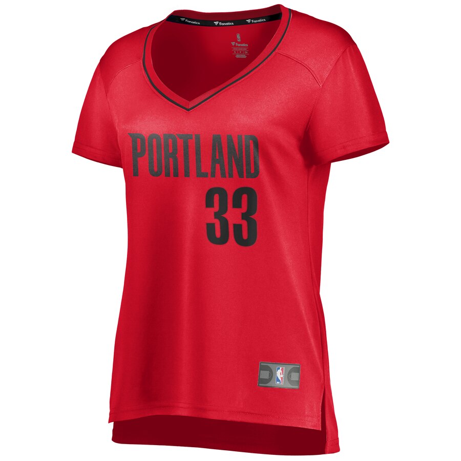 Alternative view of Zach Collins Portland Trail Blazers Fanatics Branded Women's Fast Break Player Basketball Jersey - Statement Edition - Red