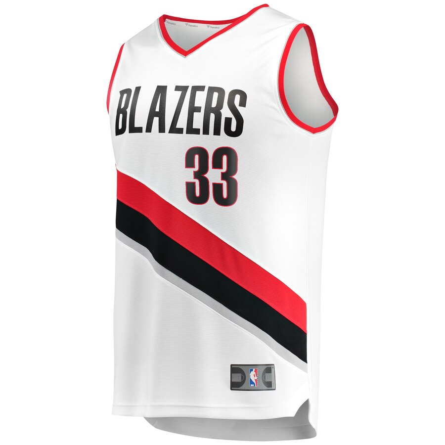 Alternative view of Zach Collins Portland Trail Blazers Fanatics Branded Youth Fast Break Player Basketball Jersey - Association Edition - White