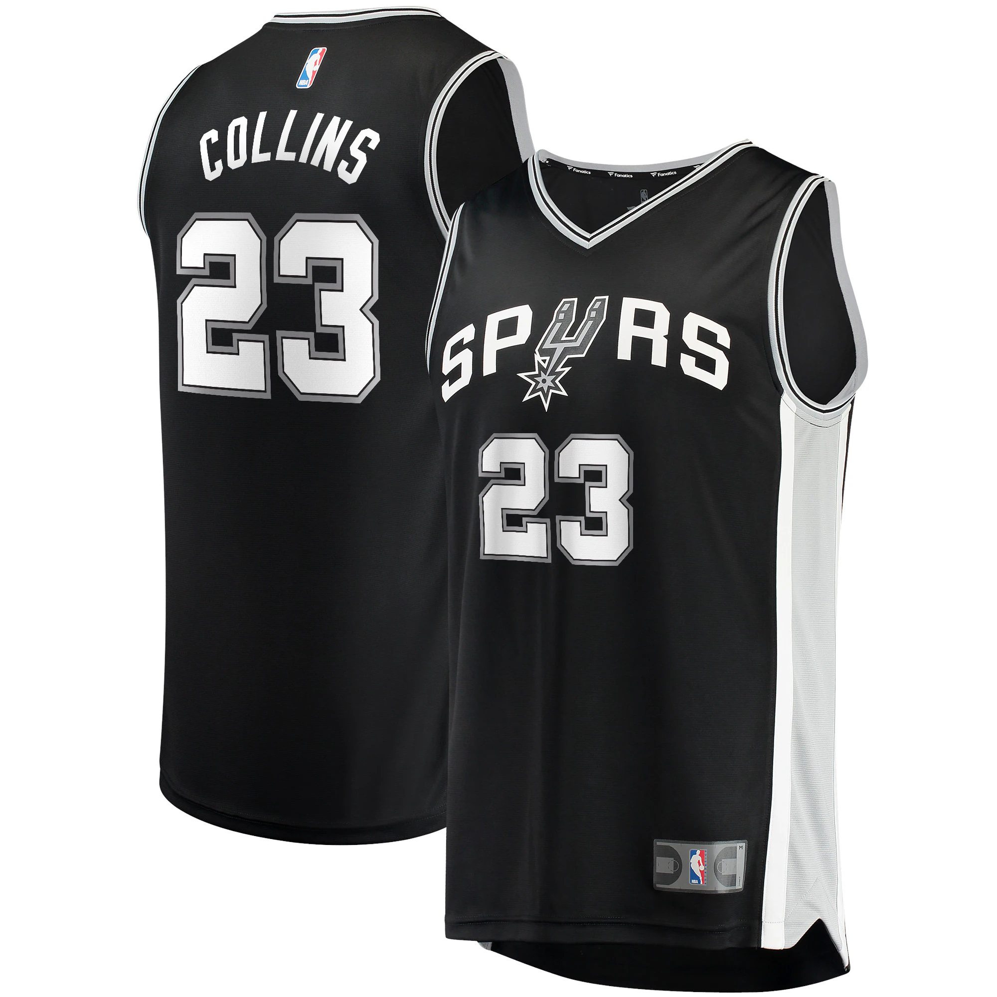 Zach Collins San Antonio Spurs Fanatics Branded 2021/22 Fast Break Replica Basketball Jersey - Icon Edition - Black