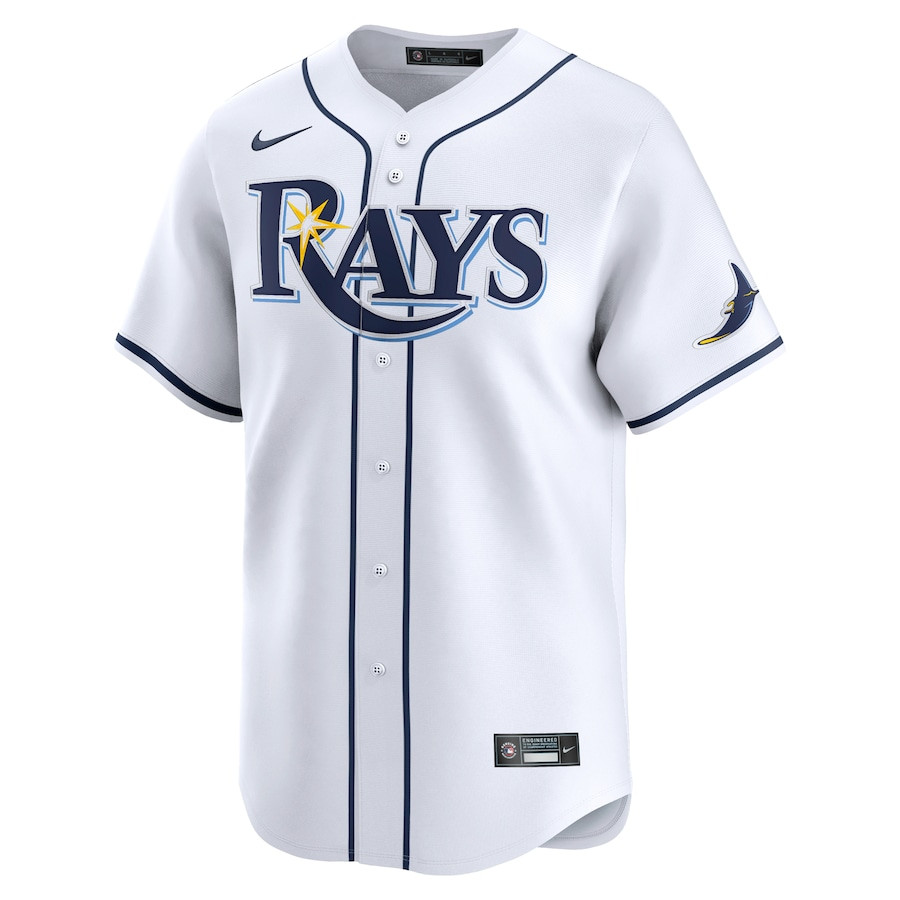 Alternative view of Zach Eflin 24 Tampa Bay Rays Home Limited Player Men Baseball Jersey - White - JS874 
