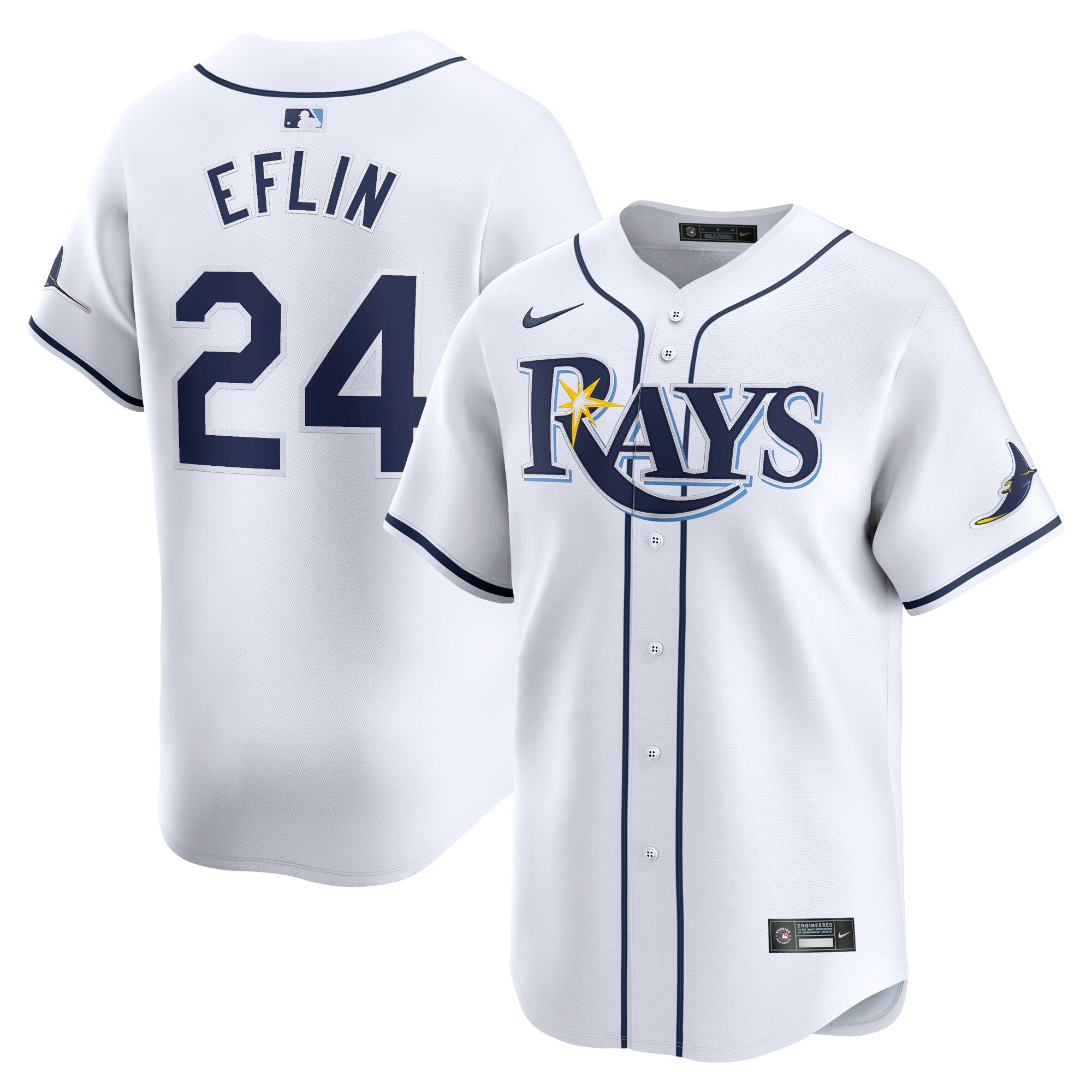 Zach Eflin Tampa Bay Rays Home Limited Player Baseball Jersey - White