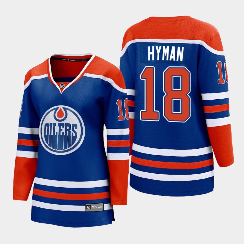 Zach Hyman 18 Edmonton Oilers Home Hockey Jersey - Women - JS696 