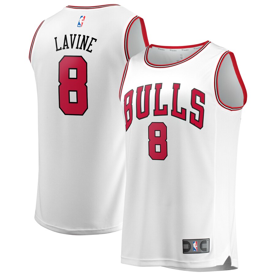 Zach Lavine Chicago Bulls Fanatics Branded Fast Break Replica Basketball Jersey - Association Edition - White