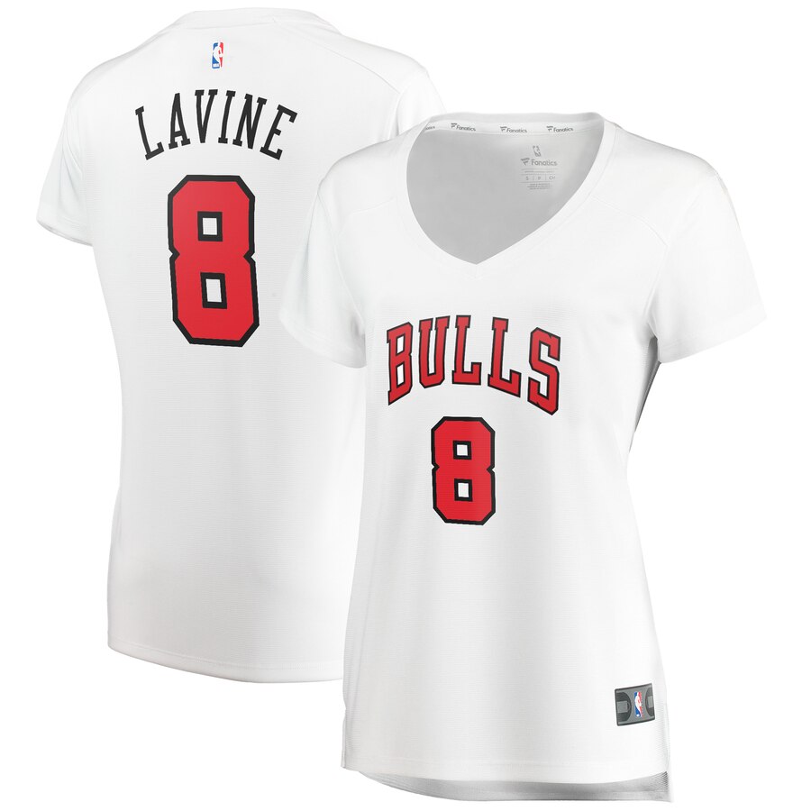Zach Lavine Chicago Bulls Fanatics Branded Women's Fast Break Player Basketball Jersey - Association Edition - White