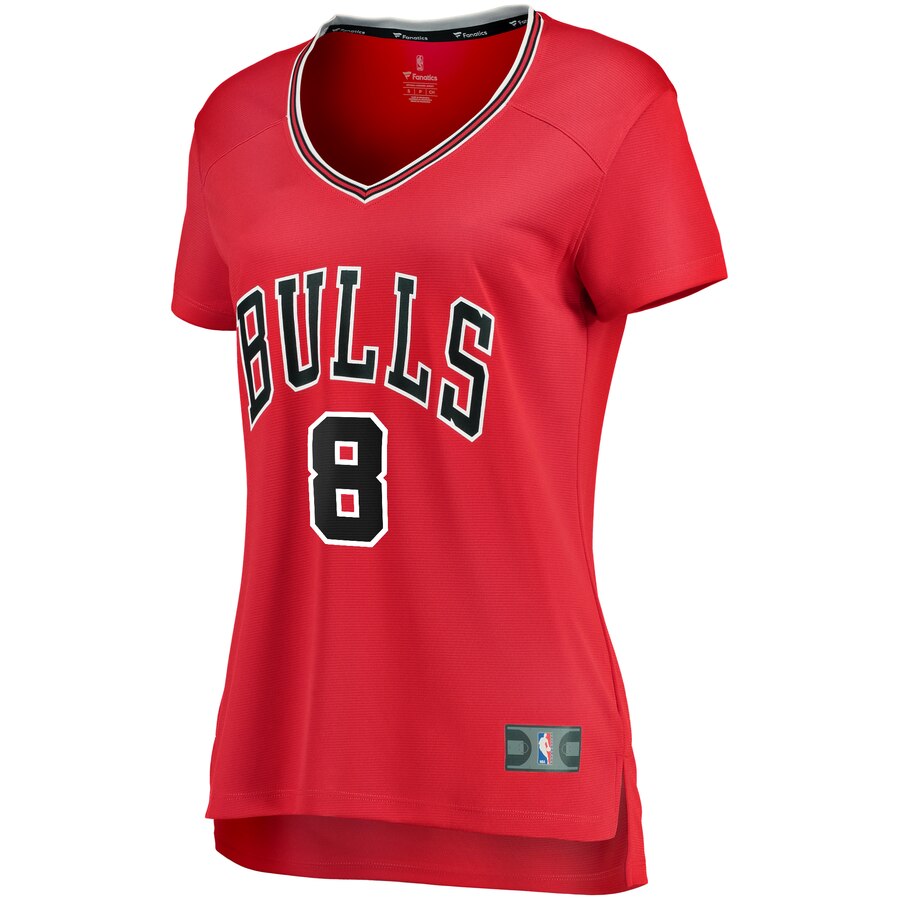 Alternative view of Zach Lavine Chicago Bulls Fanatics Branded Women's Fast Break Player Basketball Jersey - Icon Edition - Red