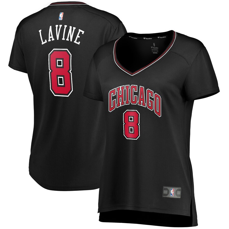 Zach Lavine Chicago Bulls Fanatics Branded Women's Fast Break Player Basketball Jersey - Statement Edition - Black