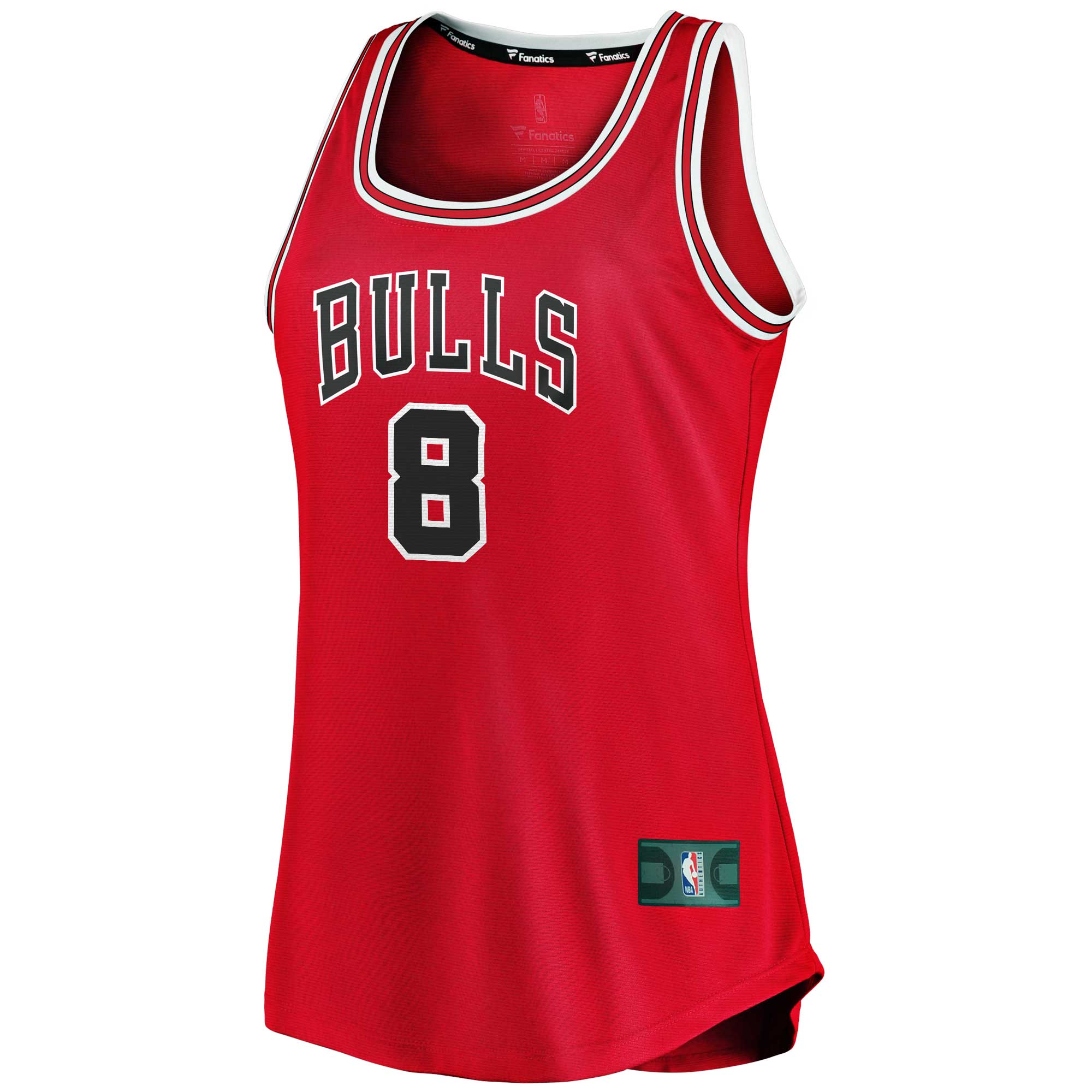 Alternative view of Zach Lavine Chicago Bulls Fanatics Women's Fast Break Tank Basketball Jersey - Icon Edition - Red