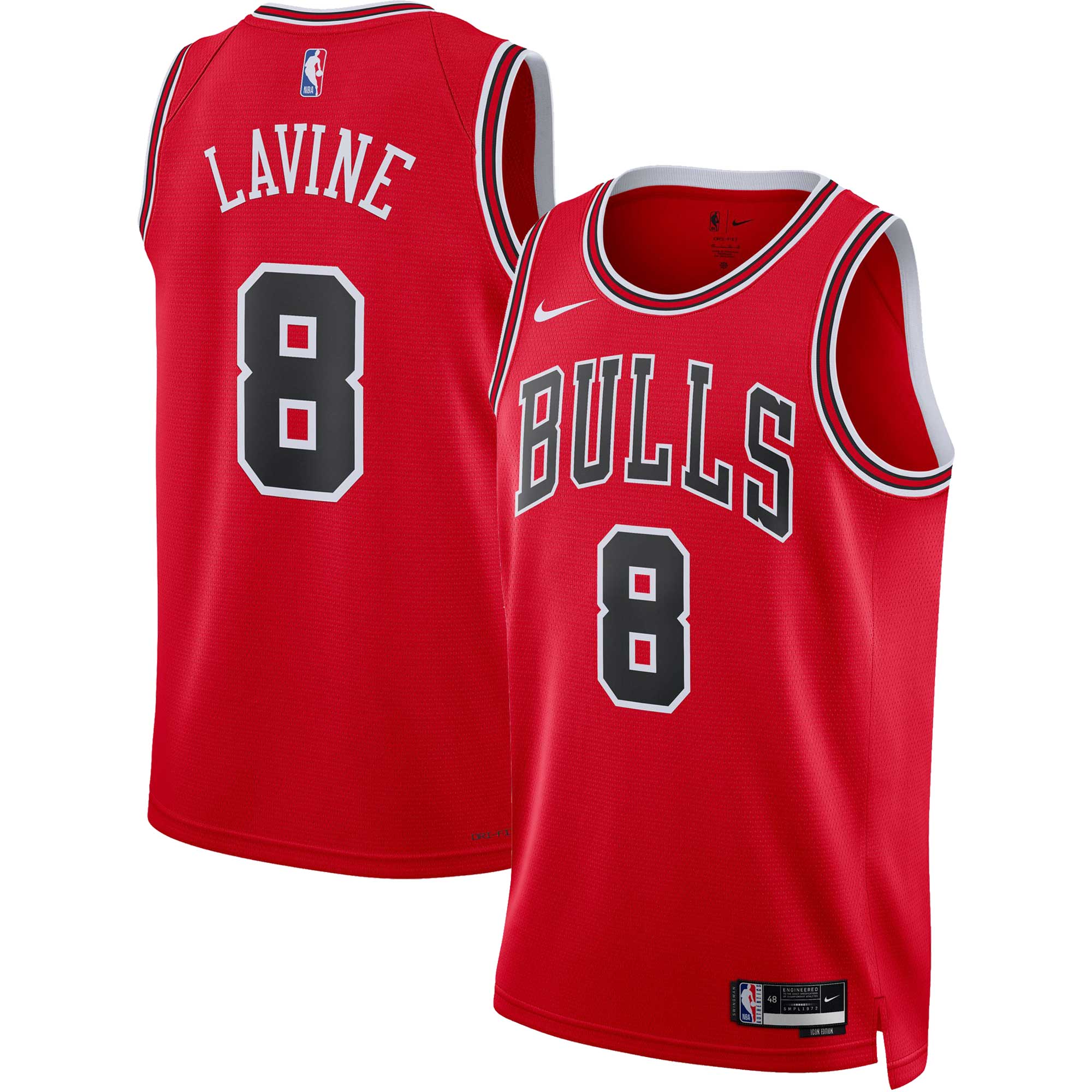 Zach Lavine Chicago Bulls Unisex Swingman Basketball Jersey – Icon Edition – Red