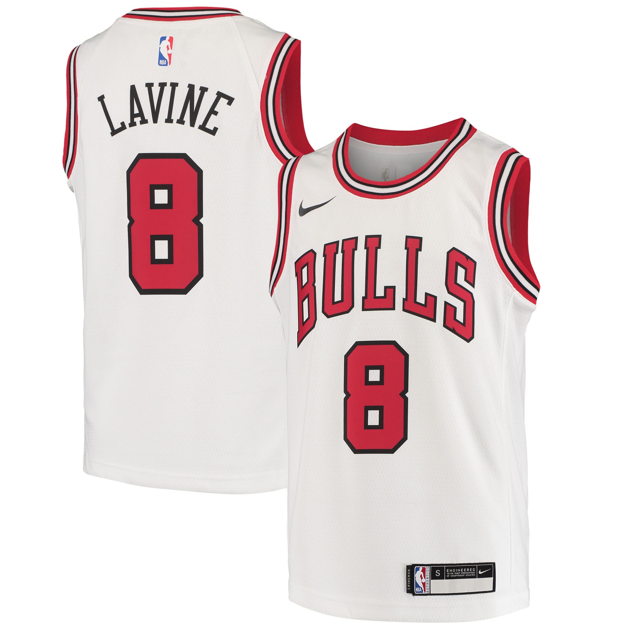 Alternative view of Zach Lavine Chicago Bulls Youth 2020/21 Swingman Basketball Jersey - Association Edition - White