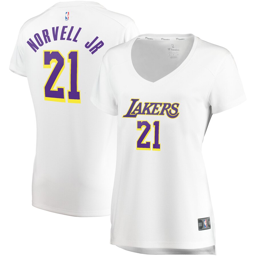 Zach Norvell Jr. Los Angeles Lakers Fanatics Branded Women's Fast Break Replica Player Basketball Jersey - Association Edition - White
