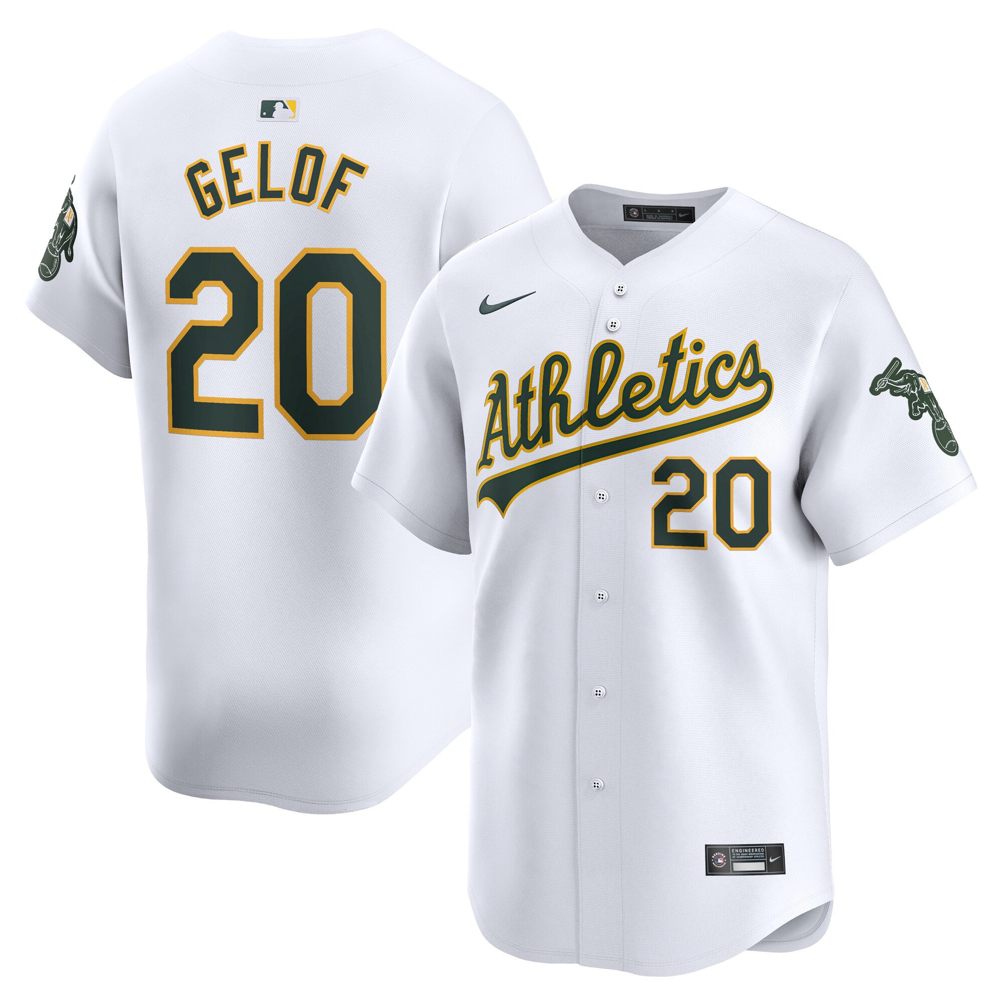 Zack Gelof Oakland Athletics Home Limited Player Baseball Jersey - White