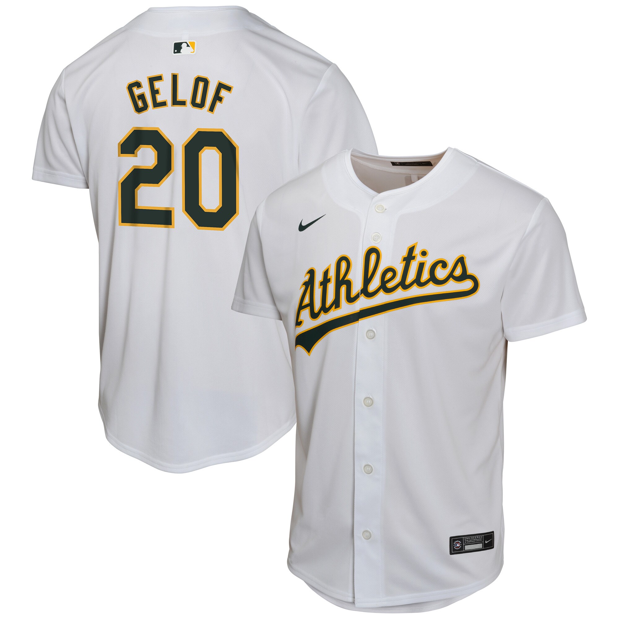 Zack Gelof Oakland Athletics Youth Home Game Player Baseball Jersey - Gray