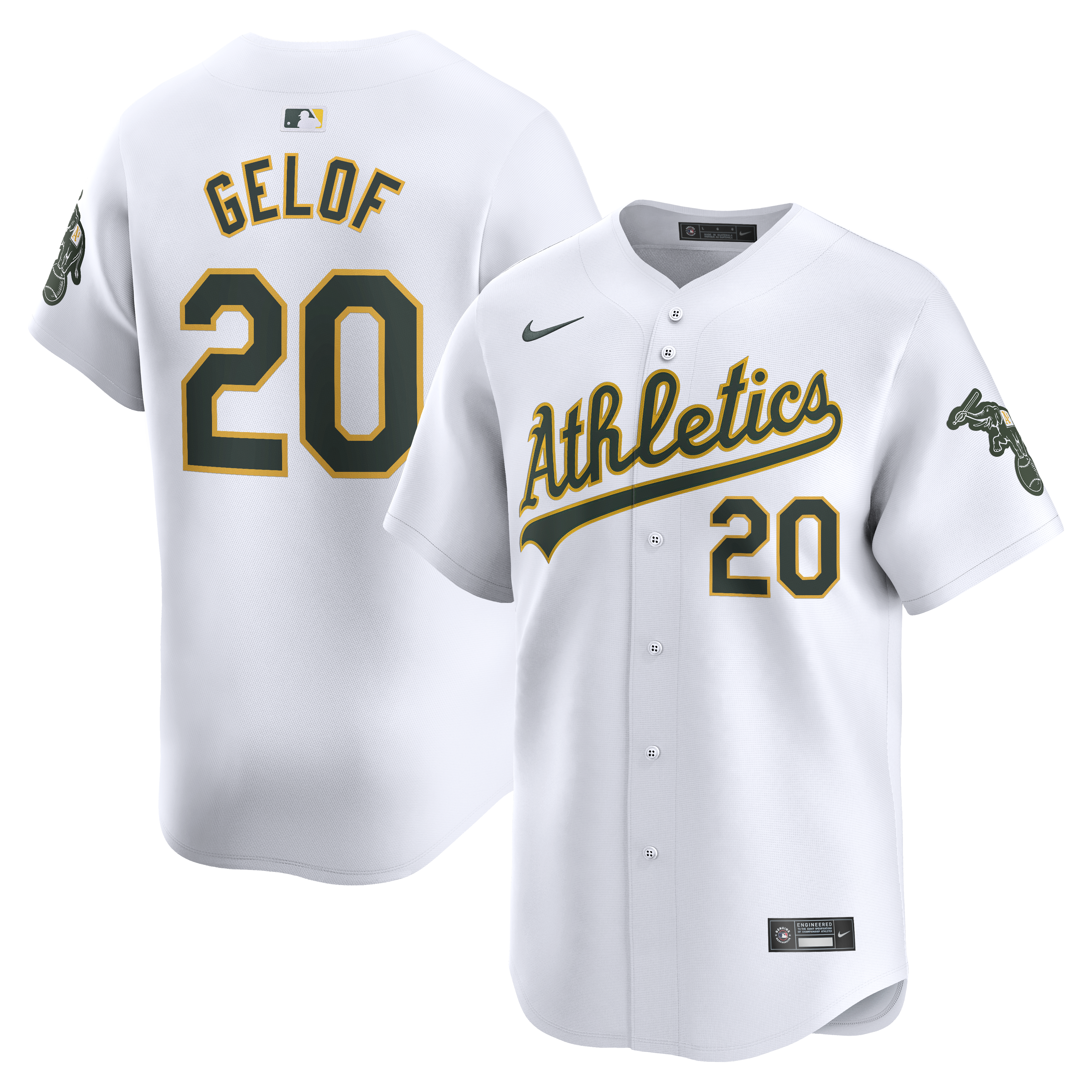 Zack Gelof Oakland Athletics Youth Home Limited Player Baseball Jersey - White