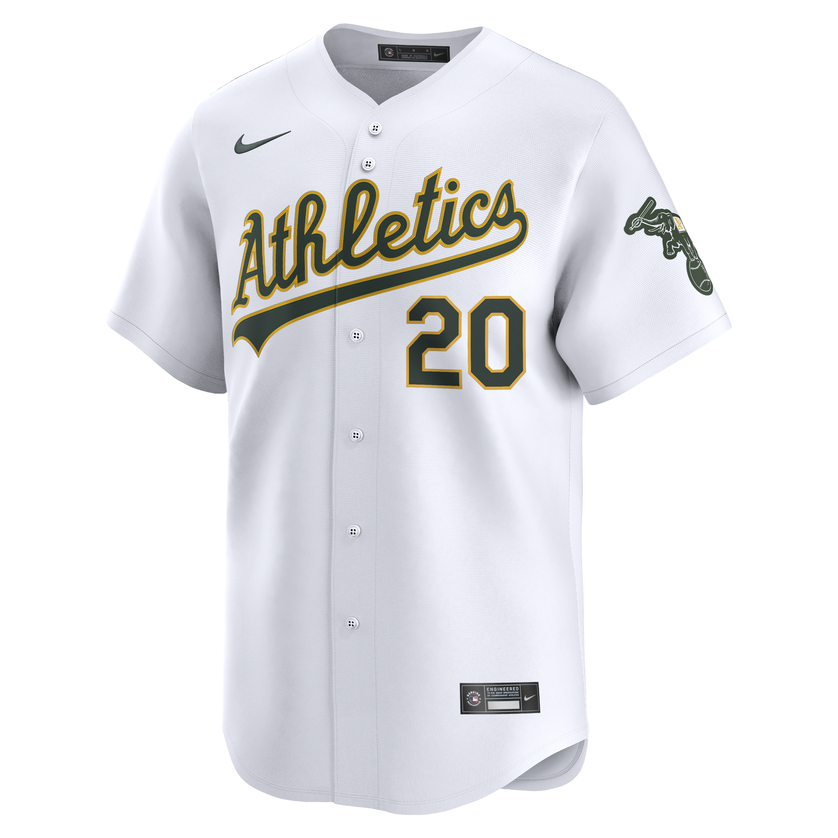 Alternative view of Zack Gelof Oakland Athletics Youth Home Limited Player Baseball Jersey - White
