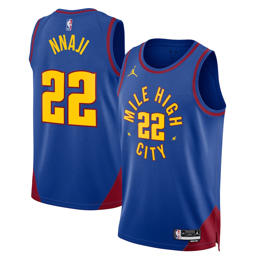 Zeke Nnaji 22 Denver Nuggets Unisex Swingman Basketball Jersey - Statement Edition - Royal - JS746 