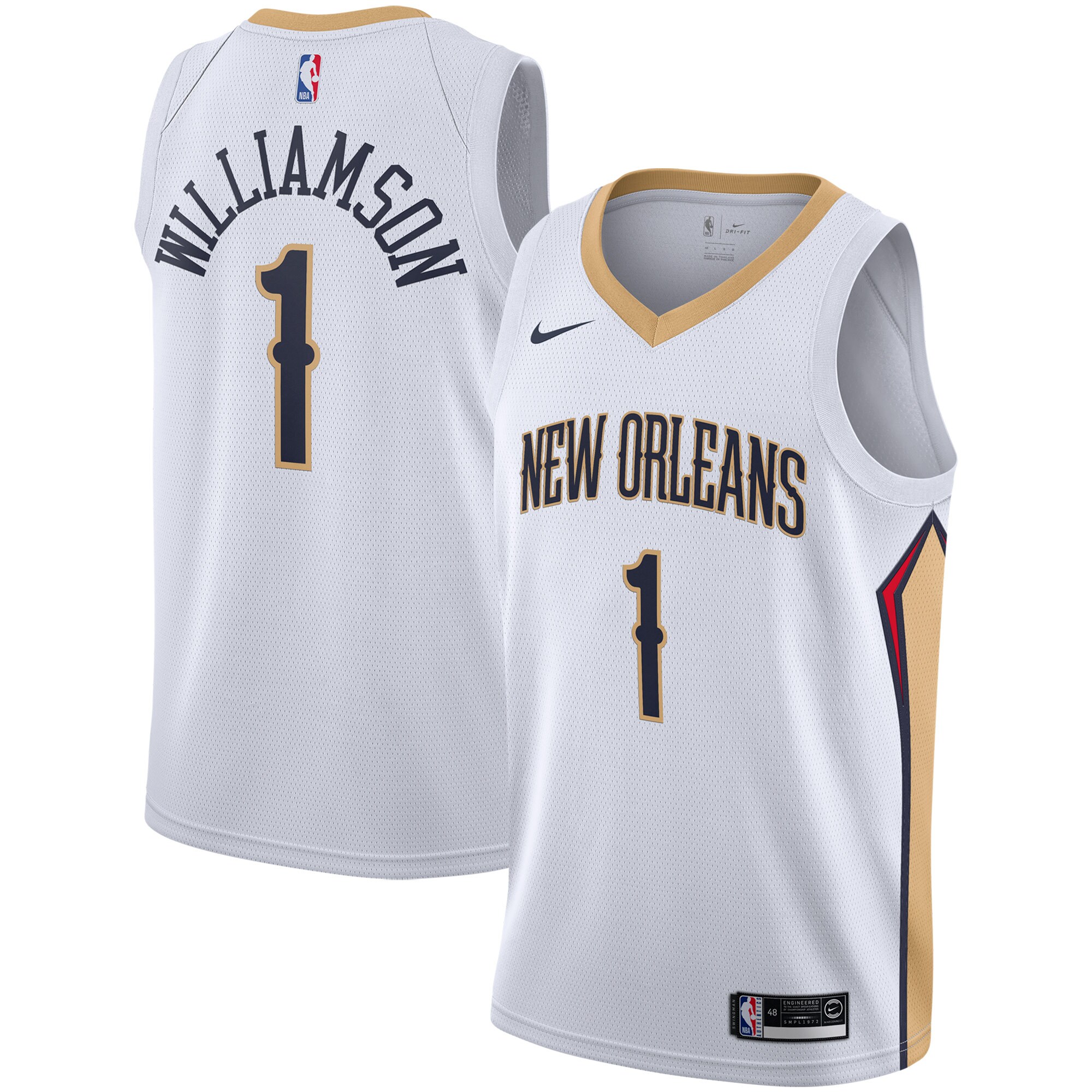 Zion Williamson New Orleans Pelicans 2019/2020 Swingman Basketball Jersey – Association Edition – White