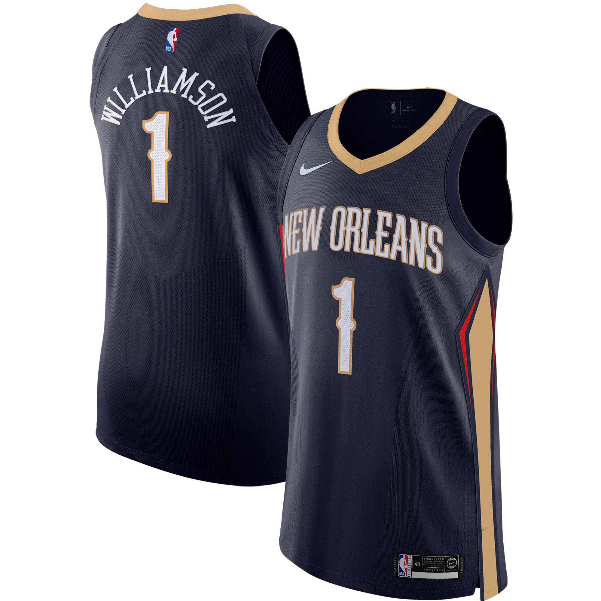 Zion Williamson New Orleans Pelicans Authentic Player Basketball Jersey - Icon Edition - Navy