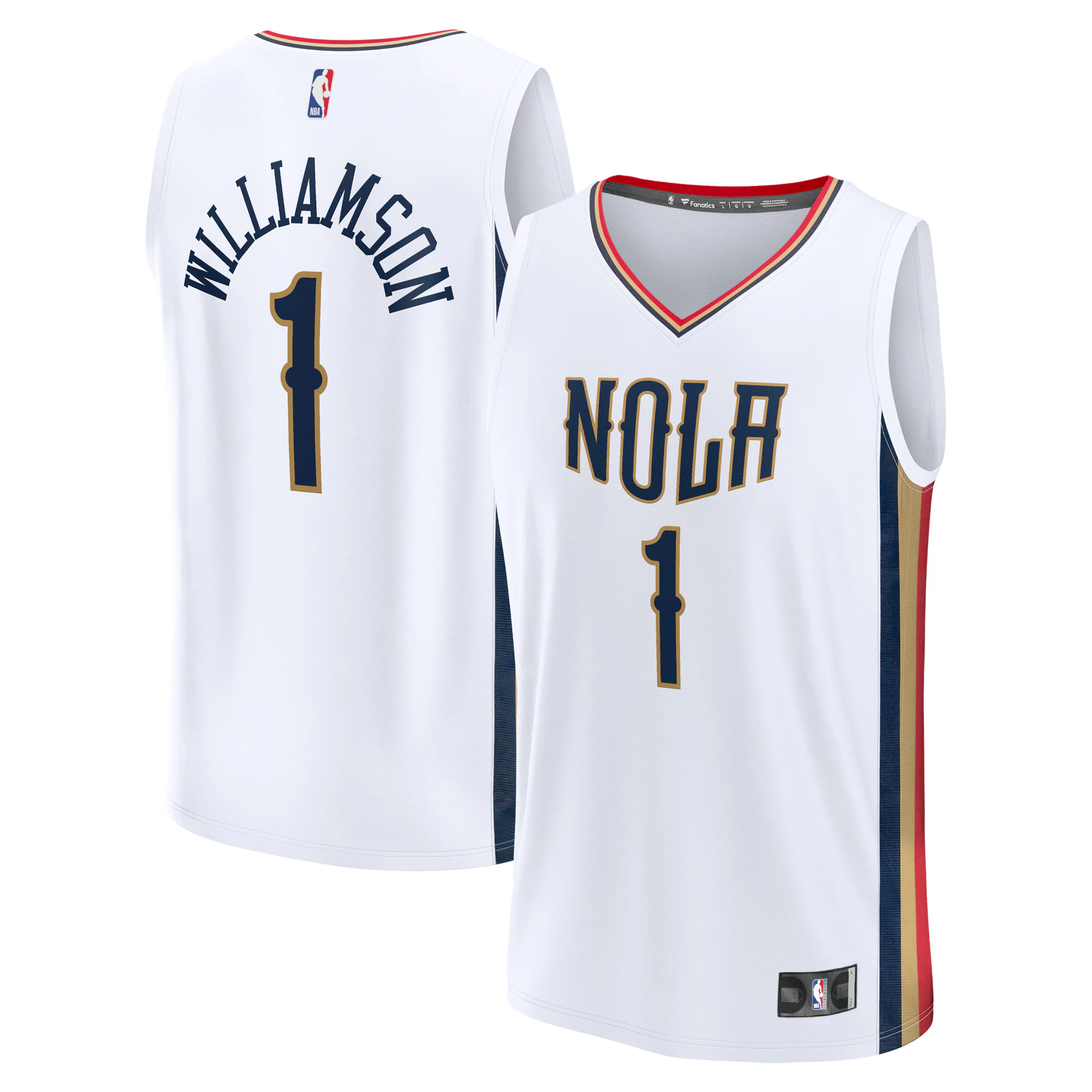 Zion Williamson New Orleans Pelicans Fanatics Branded 2021/22 Fast Break Replica Basketball Jersey - City Edition - White