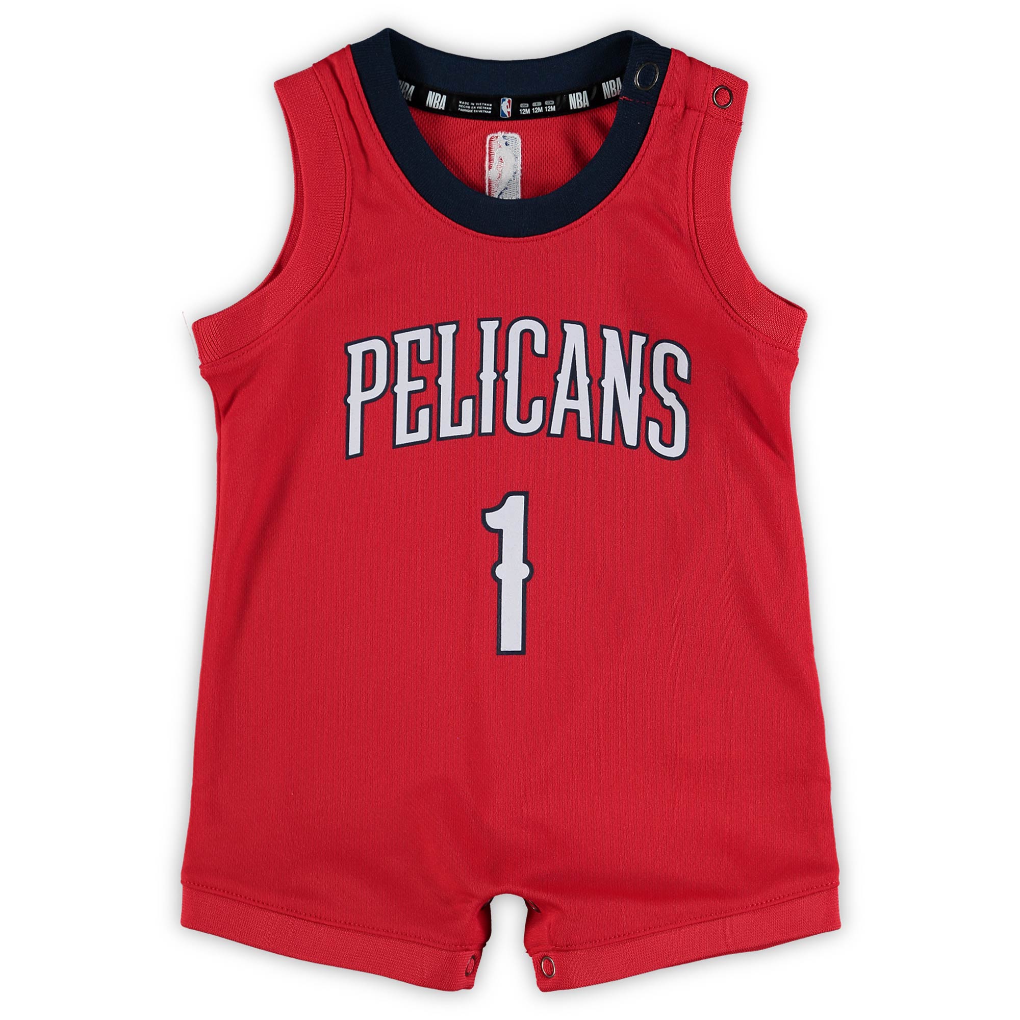 Alternative view of Zion Williamson New Orleans Pelicans Infant Replica Basketball Jersey - Red