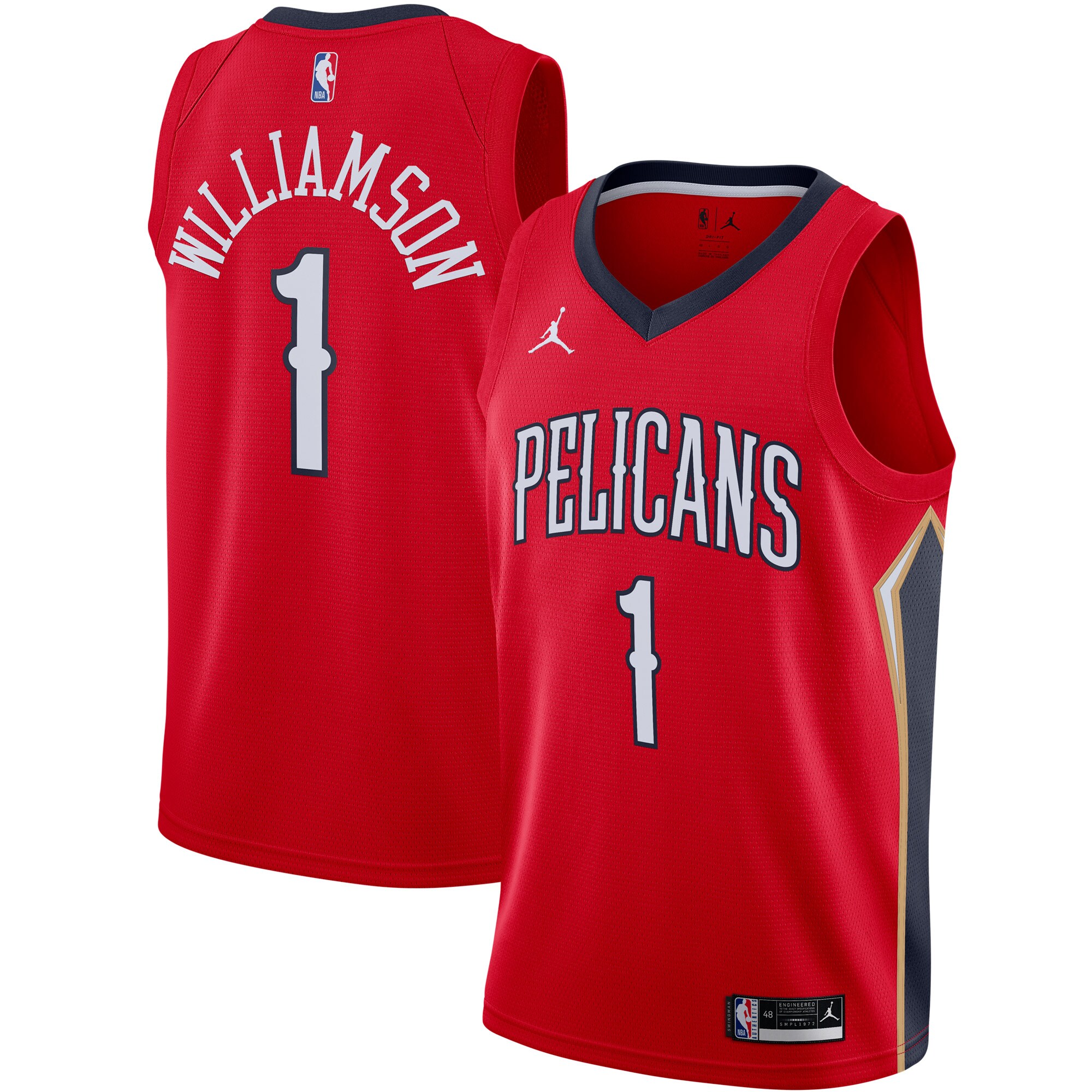 Zion Williamson New Orleans Pelicans Jordan Brand 2020/21 Swingman Basketball Jersey – Statement Edition – Red