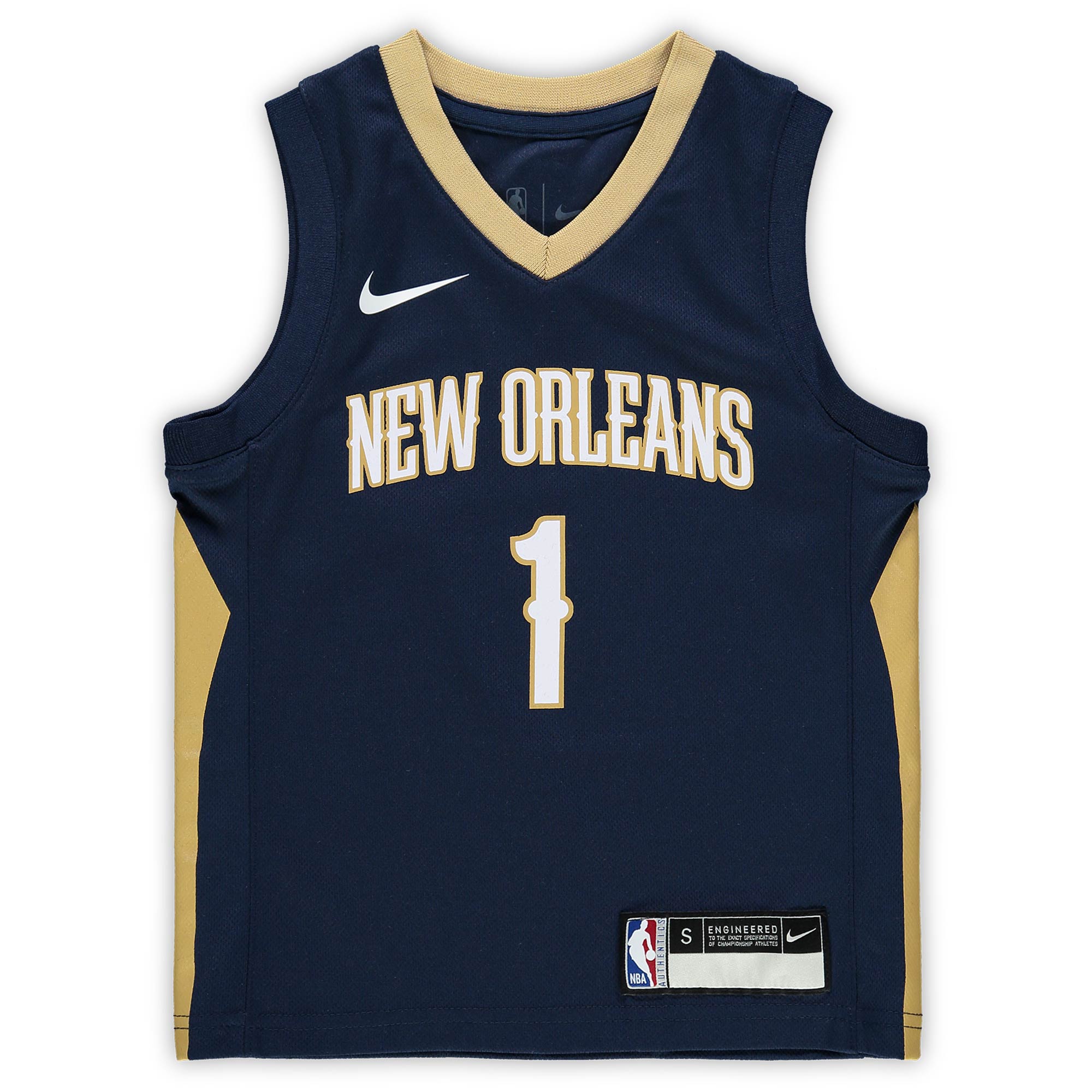 Alternative view of Zion Williamson New Orleans Pelicans Preschool Replica Basketball Jersey – Icon Edition – Navy