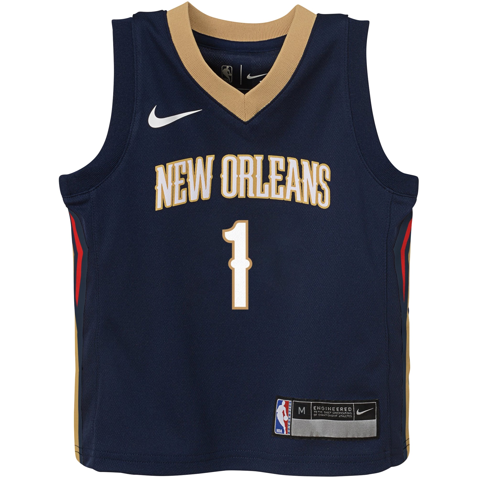 Alternative view of Zion Williamson New Orleans Pelicans Preschool Swingman Player Basketball Jersey - Icon Edition - Navy