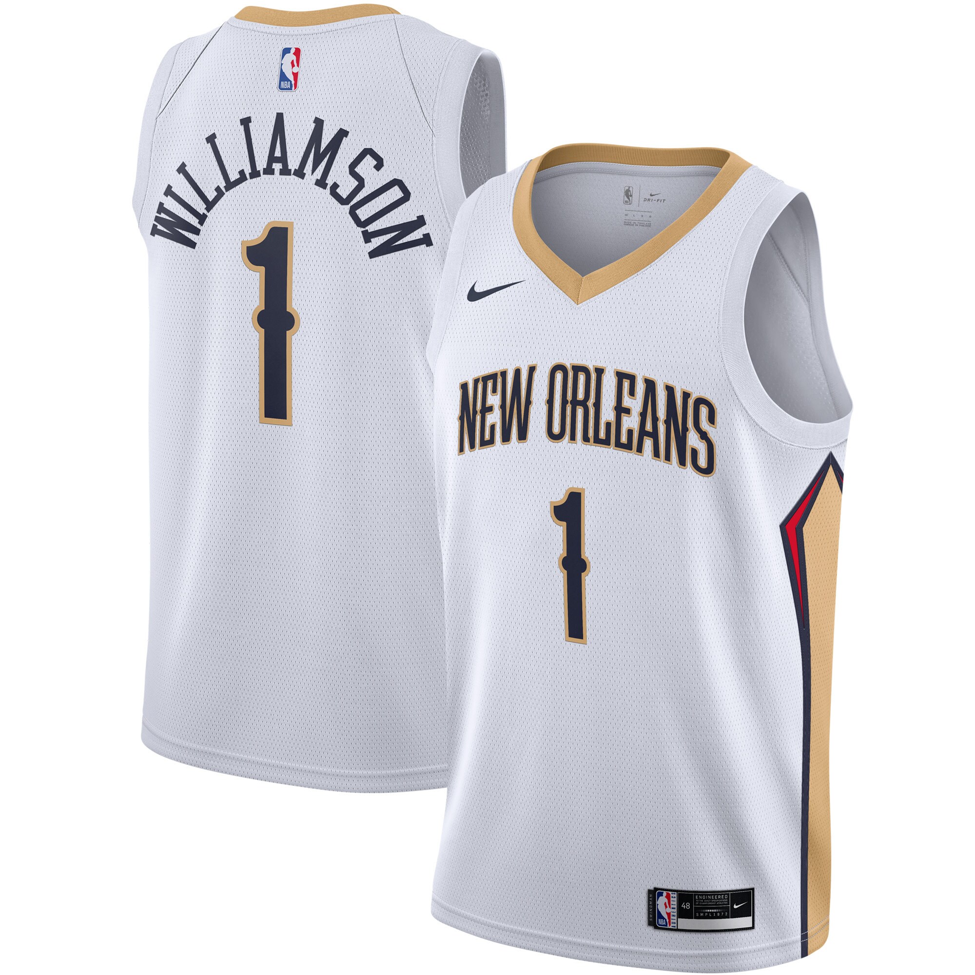 Zion Williamson New Orleans Pelicans Swingman Basketball Jersey - White - Association Edition
