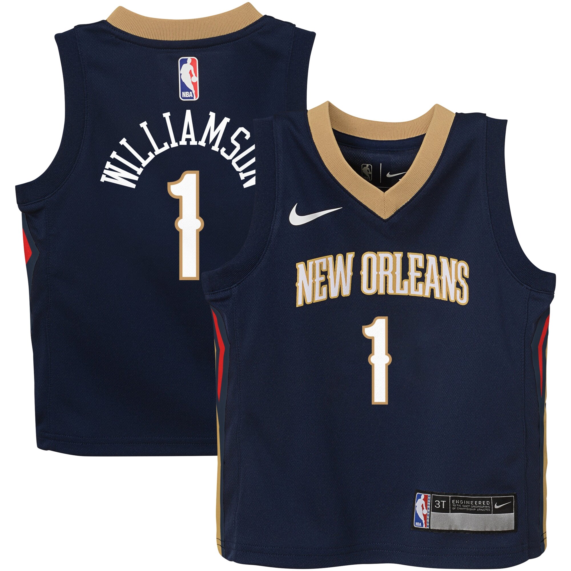 Zion Williamson New Orleans Pelicans Toddler Swingman Player Basketball Jersey - Icon Edition - Navy
