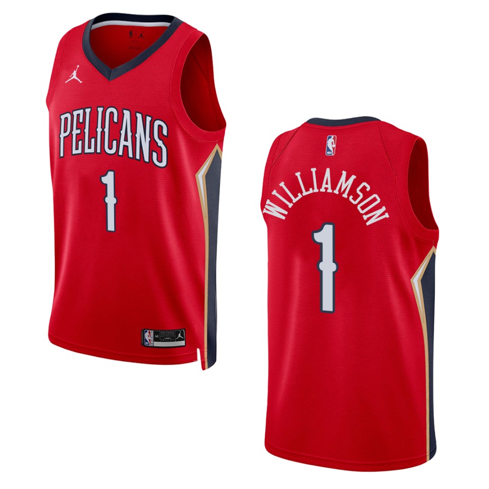 Zion Williamson Statement Edition New Orleans Pelicans 2022-23 Red Swingman Basketball Jersey
