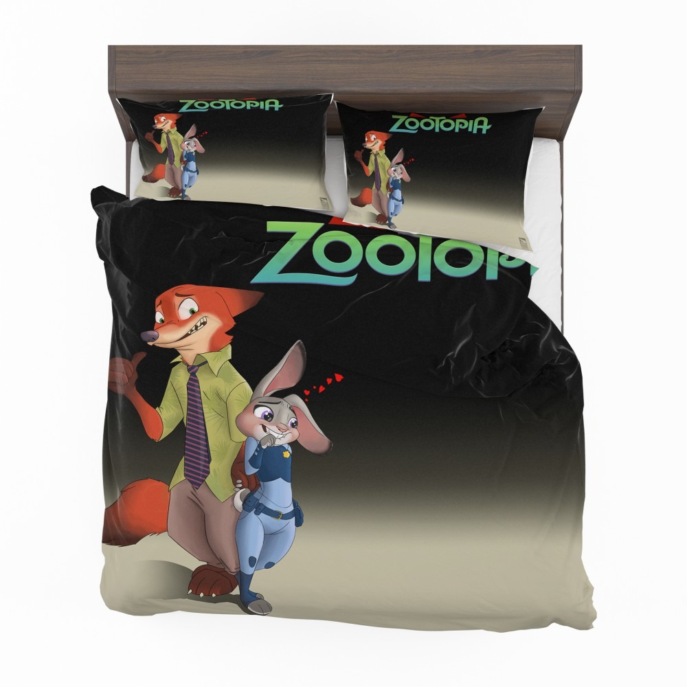 Alternative view of Zootopia Movie Judy Hopps Nick Wilde Bedding Set - Custom Bedding Set