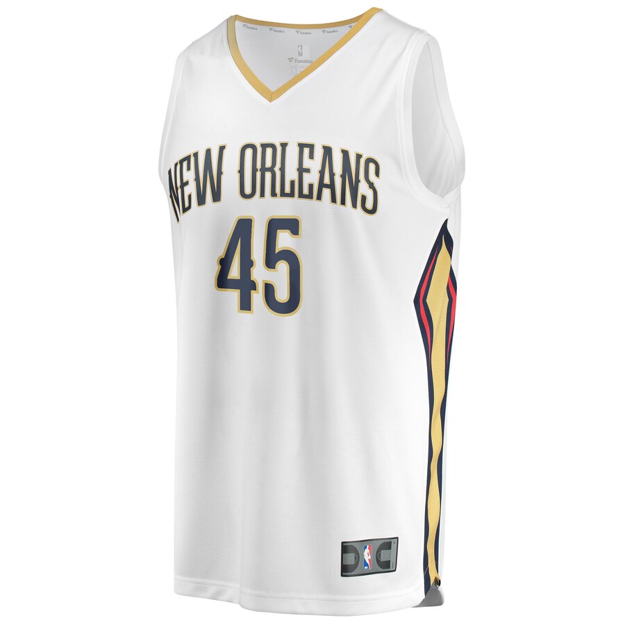 Alternative view of Zylan Cheatham New Orleans Pelicans Fanatics Branded Fast Break Player Basketball Jersey – Association Edition – White