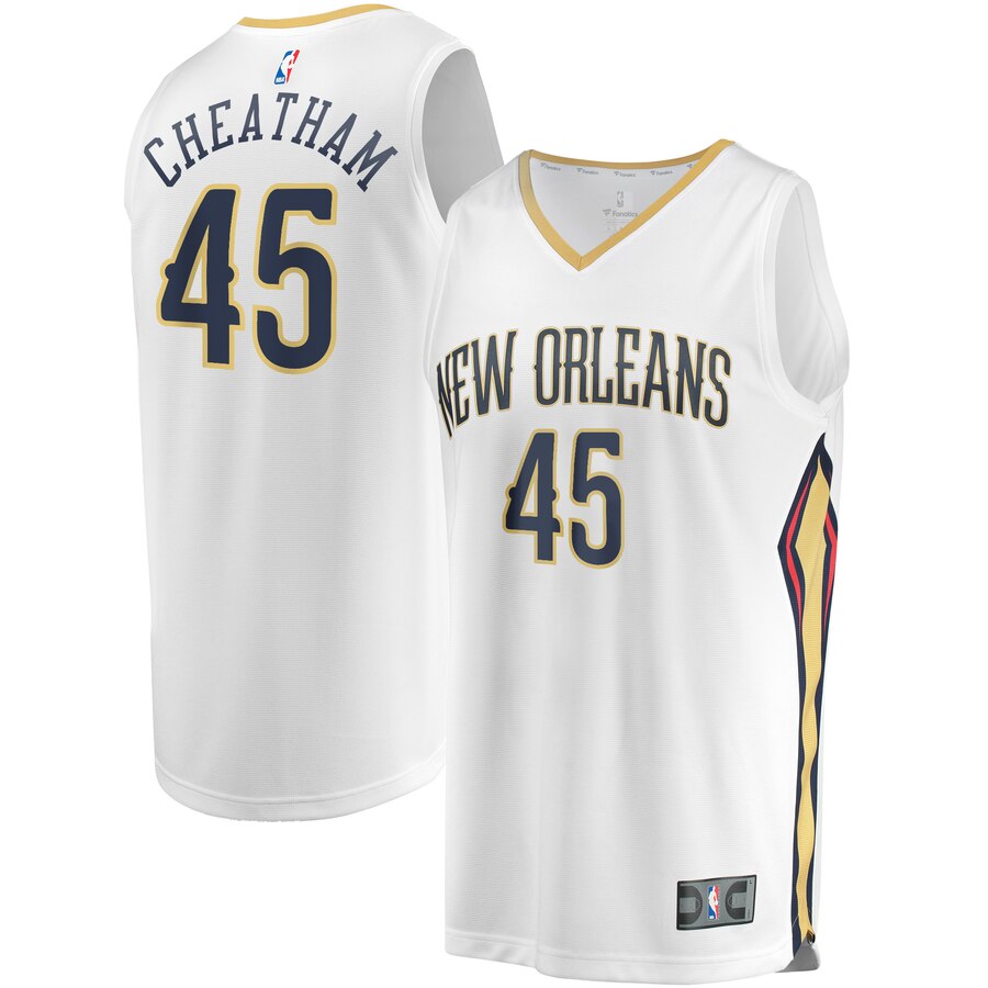 Zylan Cheatham New Orleans Pelicans Fanatics Branded Fast Break Player Basketball Jersey – Association Edition – White