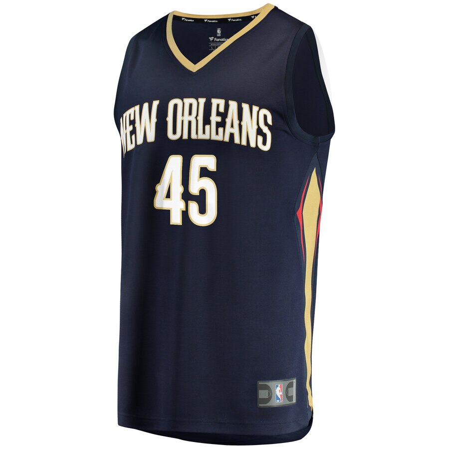 Alternative view of Zylan Cheatham New Orleans Pelicans Fanatics Branded Fast Break Player Basketball Jersey – Icon Edition – Navy