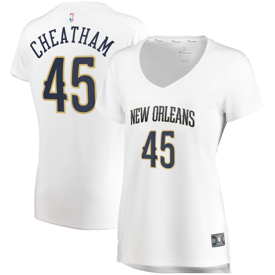Zylan Cheatham New Orleans Pelicans Fanatics Branded Women's Fast Break Player Basketball Jersey - Association Edition - White