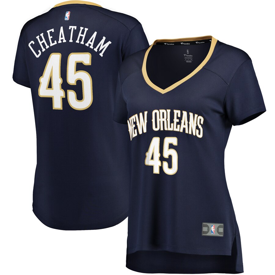 Zylan Cheatham New Orleans Pelicans Fanatics Branded Women's Fast Break Player Basketball Jersey - Icon Edition - Navy